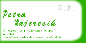 petra majercsik business card